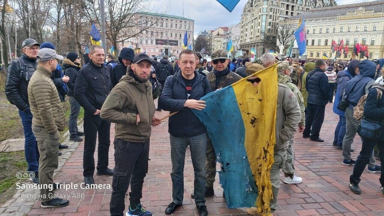 Марш добровольцев в Киеве 14 марта 2020 года
