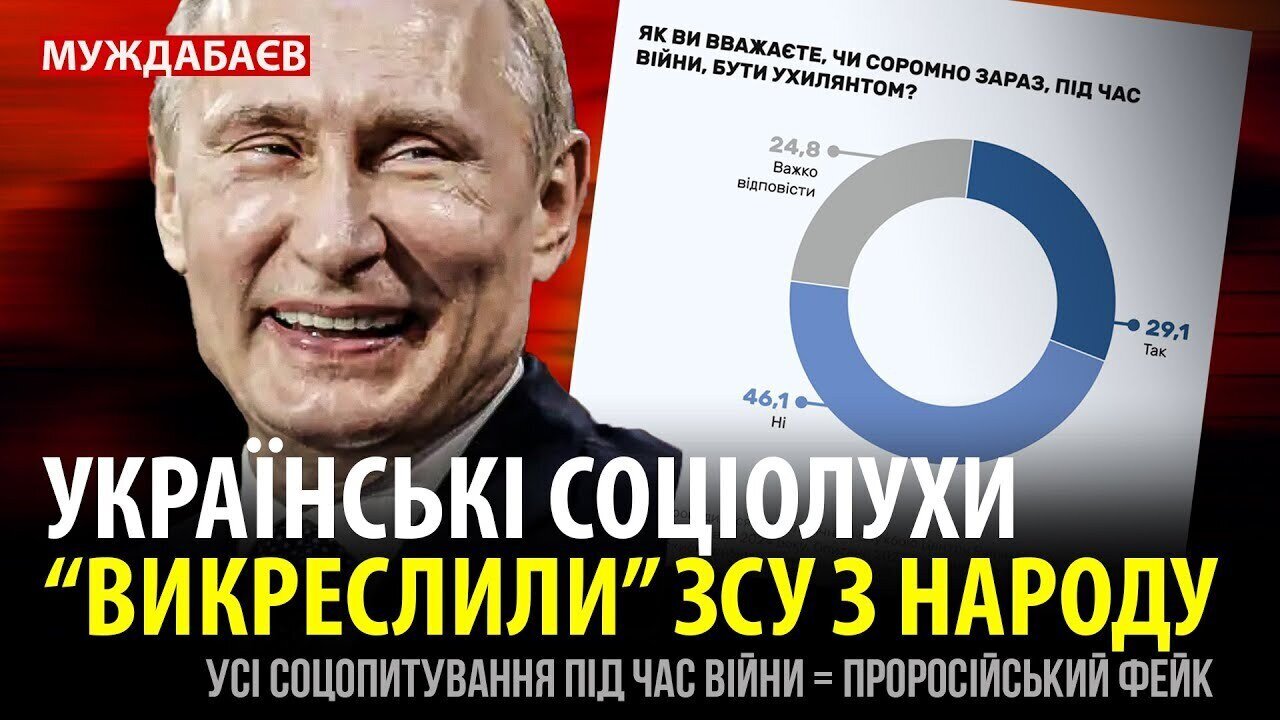 УКРАЇНСЬКІ СОЦІОЛУХИ «ВИКРЕСЛИЛИ» ЗСУ З НАРОДУ. Усі соцопитування під час війни = проросійський фейк
